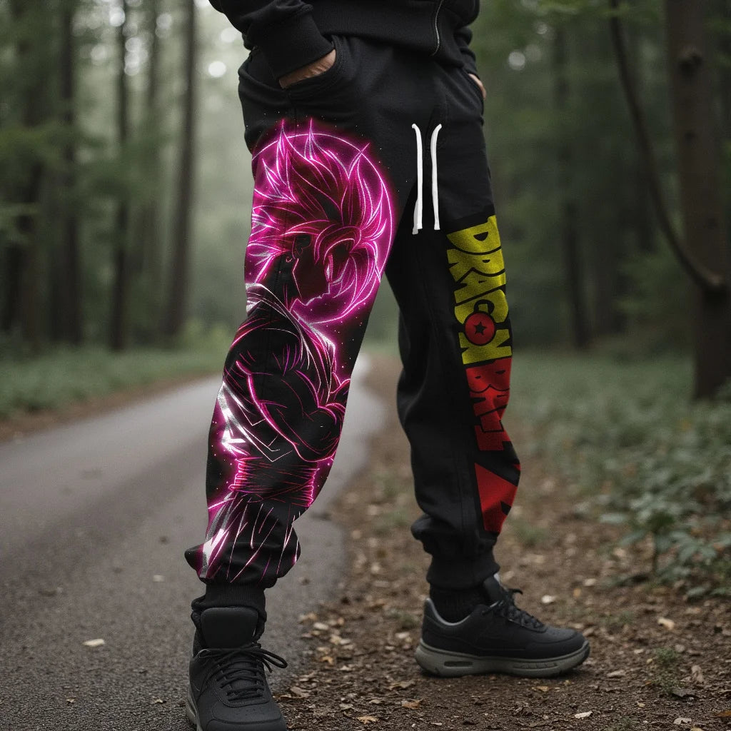 2026 Trendige Herren-Sommer-Sweatpants mit japanischem Anime-Dragon Ball Z Majin Buu-Grafik, Harajuku Y2K Streetwear Outdoor-Leggings