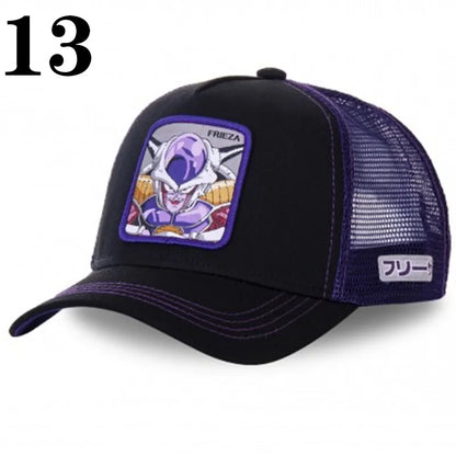 New Dragon Ball DRAGONBALL Mesh Cap Cartoon Mesh Cap Men And Women Baseball Cap Fashion Patch Trucker Cap