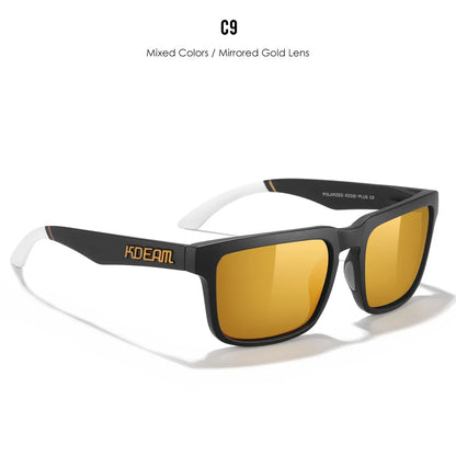 KDEAM Large Size Square Men's Sunglasses Polarized Photochromic Oversized Sun Glasses Fashion Women Shades Upgraded Edition