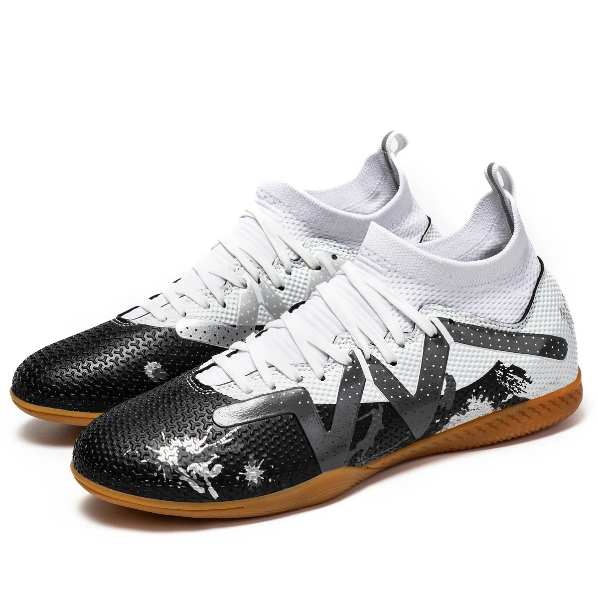 Professionelle Hallenfußballschuhe für Herren mit flacher Sohle – strapazierfähige, komfortable Trainingsschuhe für Erwachsene und Teenager, rutschfeste Fußballschuhe