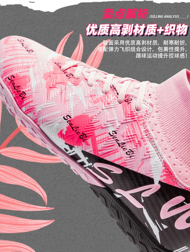 Size 34-46 Men's FG/TF Football Boots Futsal Professional Unisex Kids Soccer Training Outdoor Boys Football Sneakers
