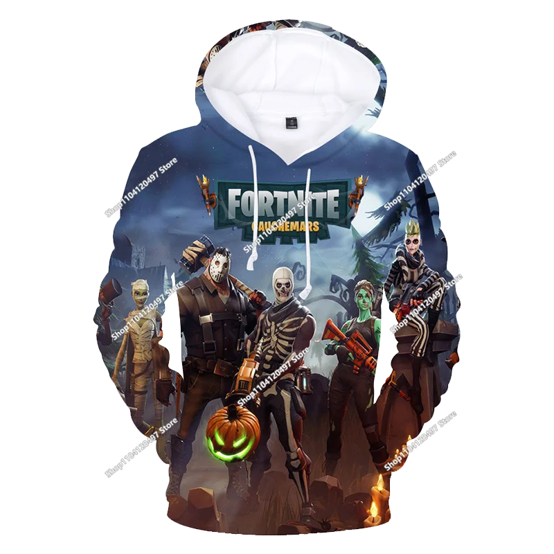 Neues Fortnite 3D-digital bedrucktes Kapuzensweatshirt für Kinder – modischer, trendiger Casual-Pullover, Geburtstagsgeschenk