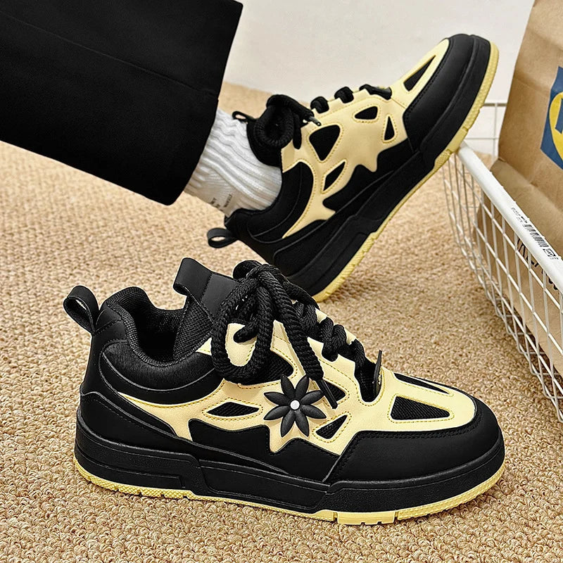 Fashion Men's Shoes Trend Street Skateboard Shoes Man Luxury Brand Training Sneakers Mesh Breathable Casual Shoes Men's Tennis Shoes