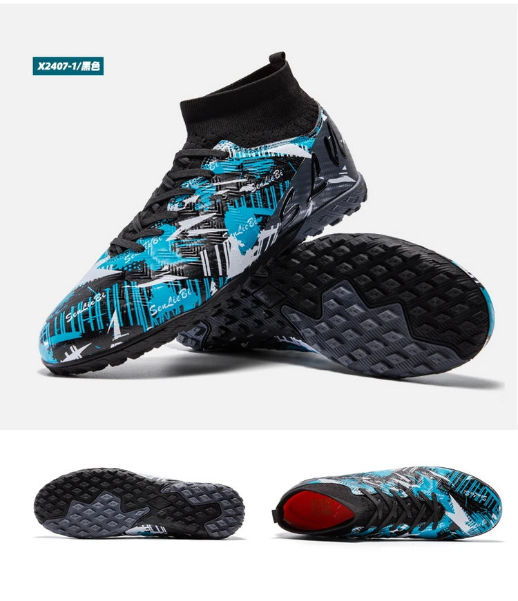 Size 34-46 Men's FG/TF Football Boots Futsal Professional Unisex Kids Soccer Training Outdoor Boys Football Sneakers