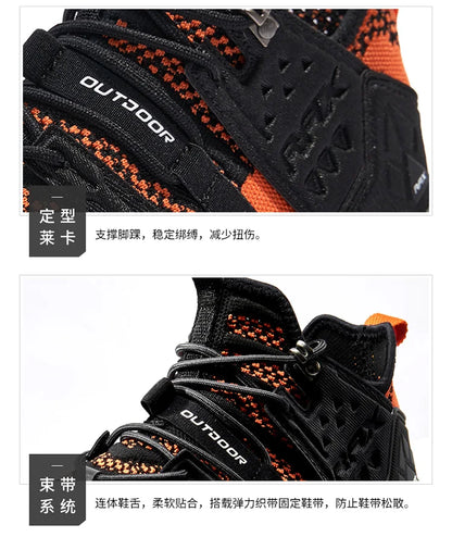 RAX Outdoor Breathable Hiking Shoes Men Lightweight Walking Trekking Wading Shoes Sport Sneakers Men Outdoor Sneakers Male