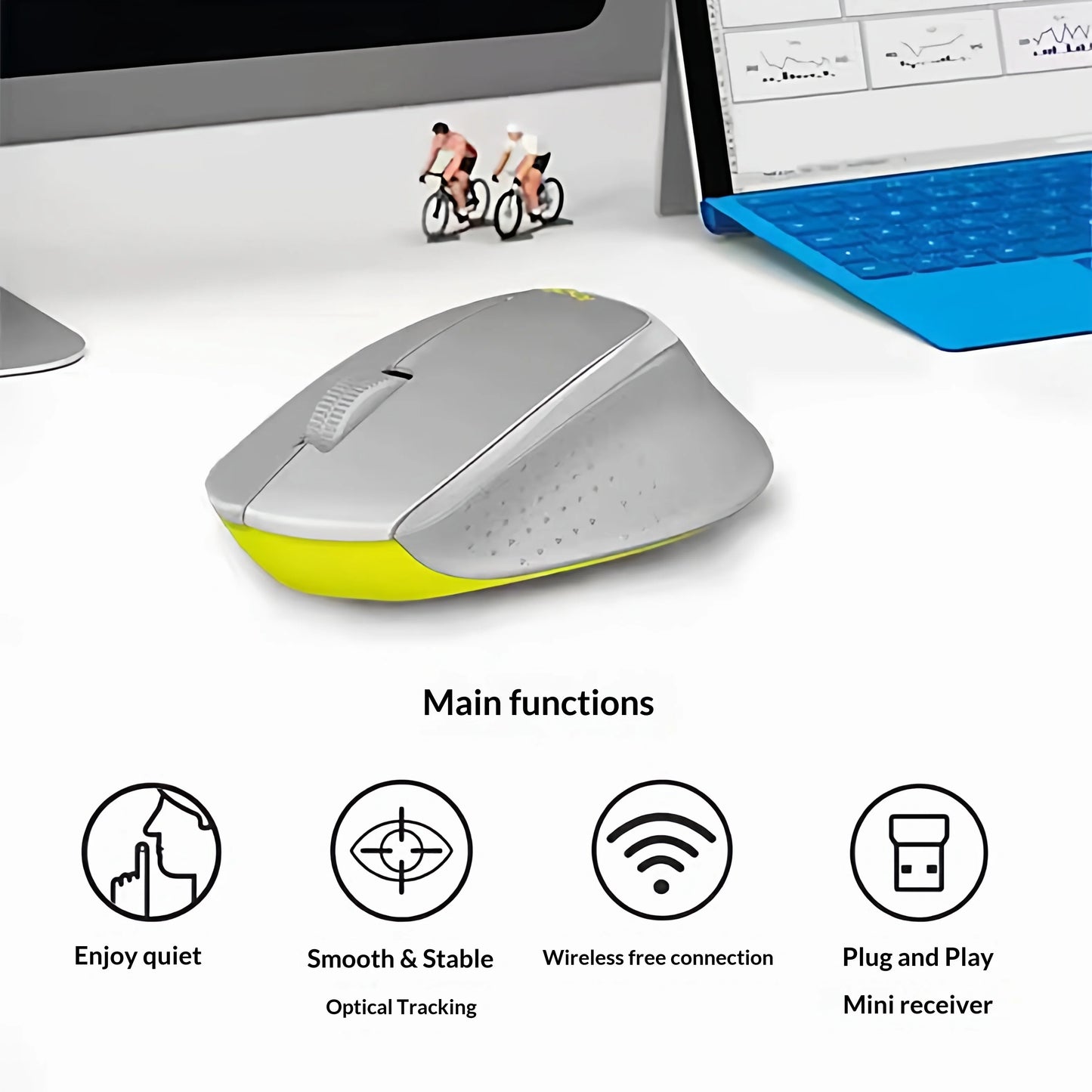 Logitech M330 Professional Office Mouse is compact, quiet, convenient to carry, comfortable to touch, and specifically designed1
