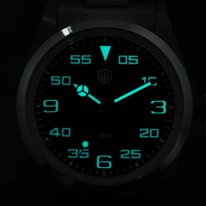 Watchdives WD1016 V3 37mm Uhr mit VH31 Sweep-Uhrwerk, Edelstahlgehäuse, luxuriösem Saphirglas, 100m wasserdicht, Herrenuhr mit Box, ideales Geschenk