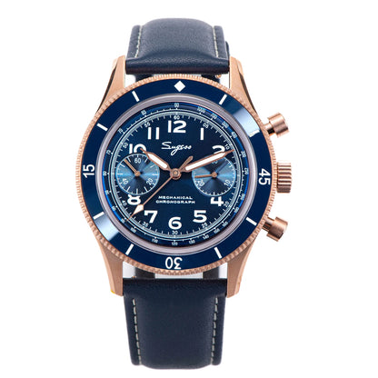 Sugess Watch 1963 Men Watches ST1901 Chronograph Luminous Mechanical Wristwatches Waterproof Crystal Sapphire Italian Leather
