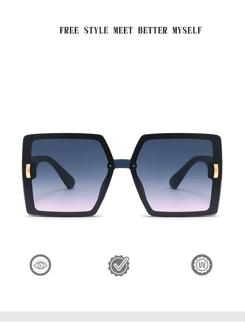 2025 new high-end large frame D-mill sunglasses for women(DS-25022)