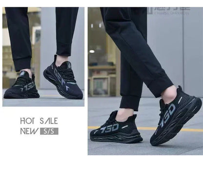 New Summer Men’s Breathable Mesh Running Shoes, Lightweight Sports Sneakers, Trendy Brand