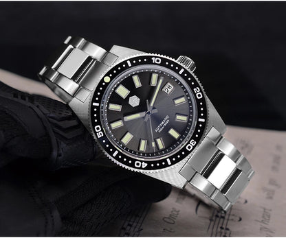 San Martin Official 41mm 62mas V4 Diver Men Watch NH35 Automatic Mechanical Watch Sapphire Glass 200m Waterproof Luminous SN0007