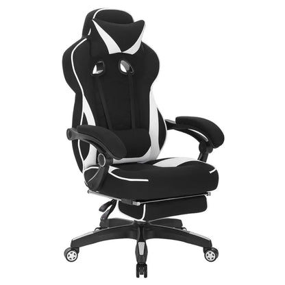WOLTU Gaming Racing Chair Ergonomic Swivel Computer Chair with Footrest, Lumbar Support, Headrest, Adjustable Gamer Office Chair