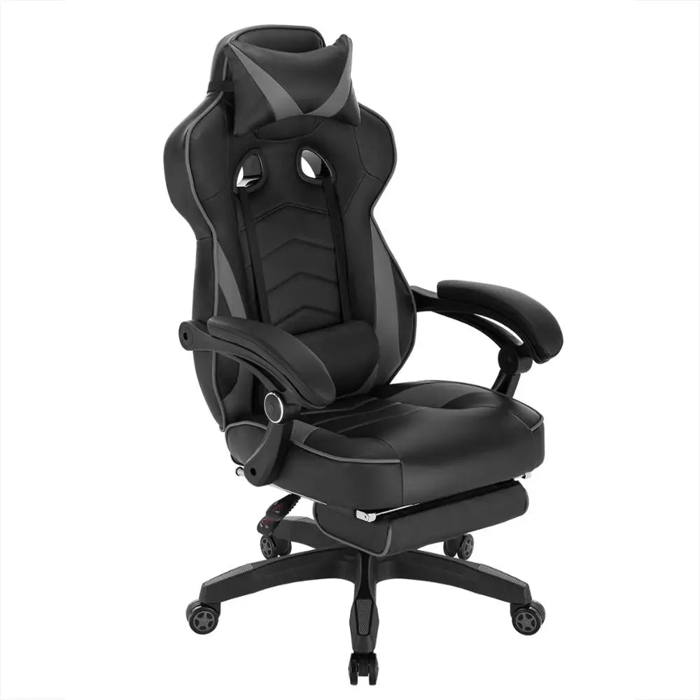 WOLTU Gaming Racing Chair Ergonomic Swivel Computer Chair with Footrest, Lumbar Support, Headrest, Adjustable Gamer Office Chair