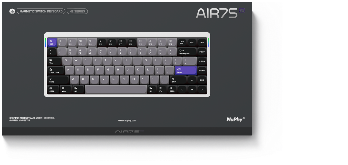 NuPhy Air75 HE Magnetic Switch Gaming Keyboard